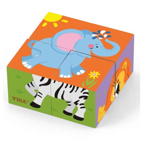 Viga Drewniana układanka Zoo Puzzle 4 klocki Viga Drewniana układanka Zoo Puzzle 4 klocki