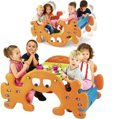 FEBER 2w1 Duży Stolik Piknikowy - Bujak Huśtawka Ghost FEBER 2w1 Duży Stolik Piknikowy - Bujak Huśtawka Ghost