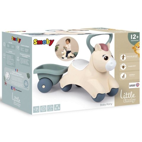 SMOBY Little Pierwszy Jeździk Pony Ride-On Kucyk z Przyczepką