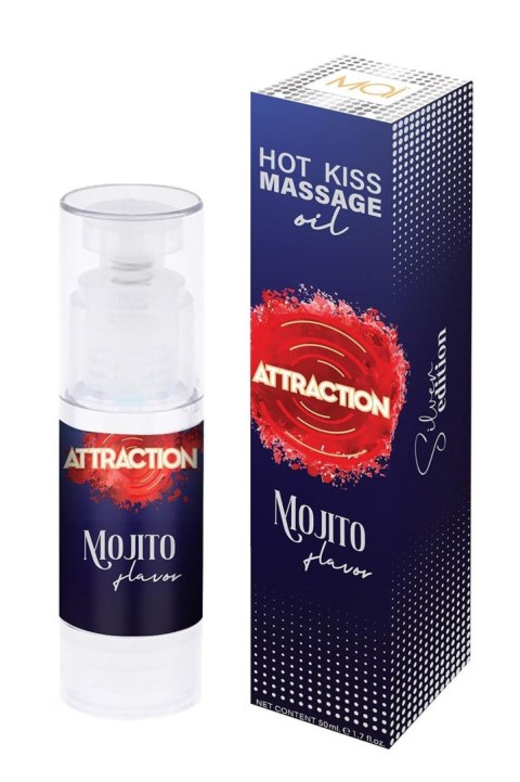 Żel jadalny do masażu Hot Kiss Smak Mojito 50ML Żel jadalny do masażu Hot Kiss Smak Mojito 50ML