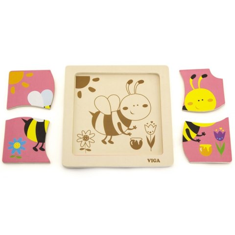 VIGA Poręczne Drewniane Puzzle Pszczoła VIGA Poręczne Drewniane Puzzle Pszczoła