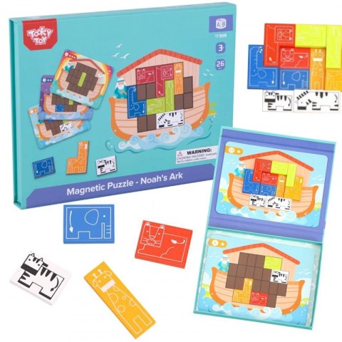 TOOKY TOY Układanka Magnetyczna Montessori Logiczna Puzzle Tetris Arka Noego 26 el. TOOKY TOY Układanka Magnetyczna Montessori Logiczna Puzzle Tetris Arka Noego 26 el.