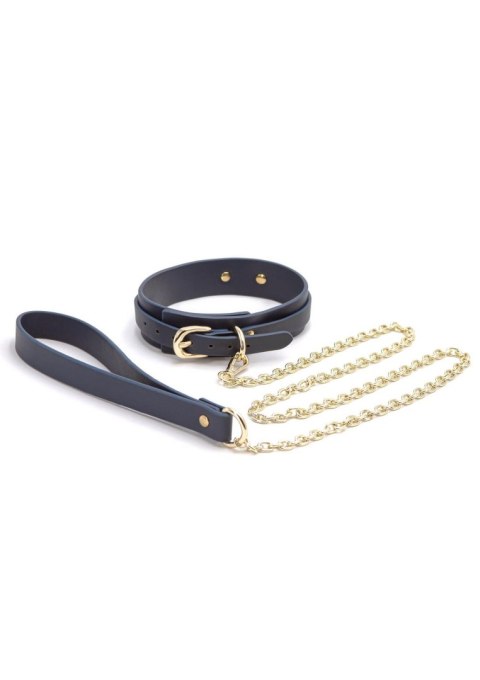 Bondage Couture Collar & Leash Blue Bondage Couture Collar & Leash Blue