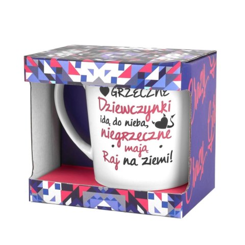 Grzeczne dziewczynki idą do nieba Kubek z napisem Grzeczne dziewczynki idą do nieba Kubek z napisem