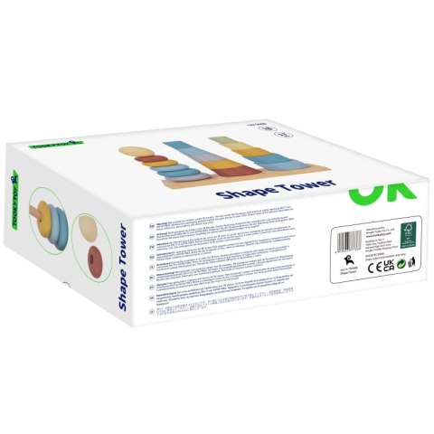 TOOKY TOY Trzy Wieże Układanka w Stosy Sorter Montessori TOOKY TOY Trzy Wieże Układanka w Stosy Sorter Montessori