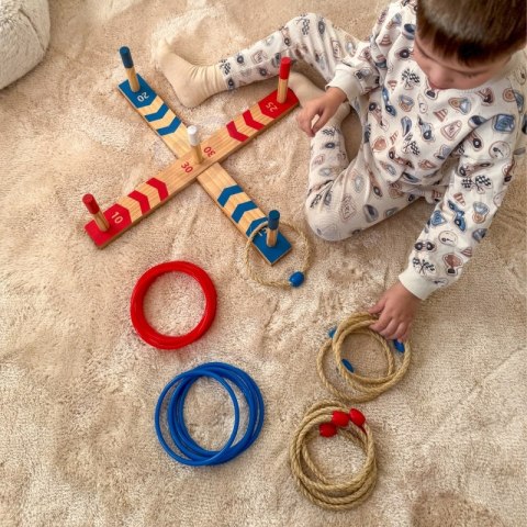 Tooky Toy Drewniana Gra Fun Serso Zręcznościowa Ring Cross