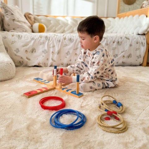 Tooky Toy Drewniana Gra Fun Serso Zręcznościowa Ring Cross