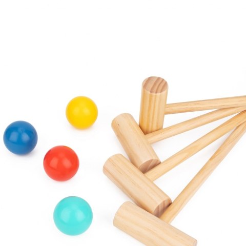 Tooky Toy Drewniany Krykiet Gra Sportowa Ogrodowa Dla 4 Osób Tooky Toy Drewniany Krykiet Gra Sportowa Ogrodowa Dla 4 Osób