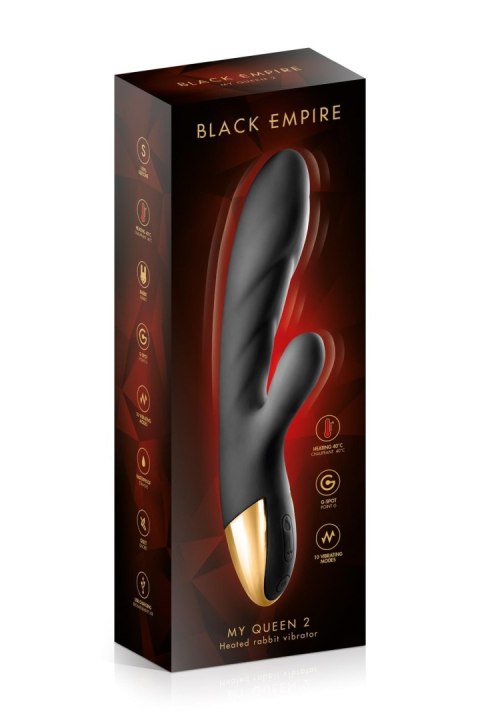 RABBIT HEAT MY QUEEN 2 BLACK EMP VIBRATOR RABBIT HEAT MY QUEEN 2 BLACK EMP VIBRATOR