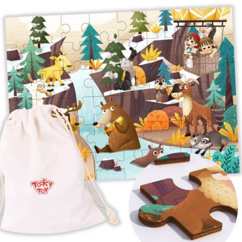 TOOKY TOY Puzzle z Woreczkiem Układanka Alpejskie Zwierzęta i Krajobraz 49 el. TOOKY TOY Puzzle z Woreczkiem Układanka Alpejskie Zwierzęta i Krajobraz 49 el.