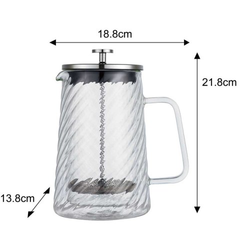 ZAPARZACZ TŁOKOWY DO KAWY/HERBATY TERMICZNY 1000ml KLAUSBERG KB-7764 KLAUSBERG