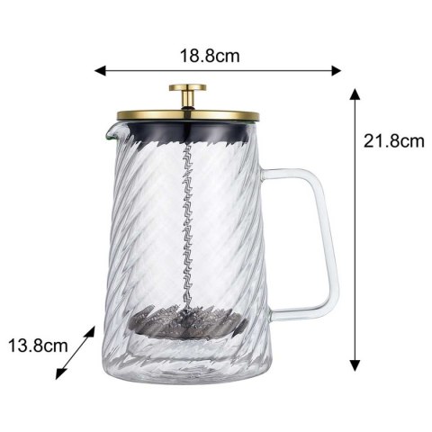 ZAPARZACZ TŁOKOWY DO KAWY/HERBATY TERMICZNY 1000ml KLAUSBERG KB-7767 KLAUSBERG