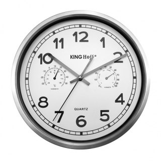 ZEGAR ŚCIENNY 30cm KINGHOFF KH-5027 TERMOMETR KINGHOFF