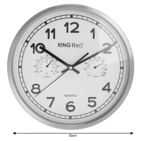 ZEGAR ŚCIENNY 30cm KINGHOFF KH-5027 TERMOMETR KINGHOFF ZEGAR ŚCIENNY 30cm KINGHOFF KH-5027 TERMOMETR KINGHOFF