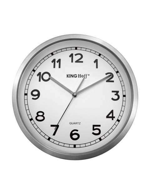 ZEGAR ŚCIENNY STALOWY 34cm MECHANIZM PŁYNĄCY KH-5026 KINGHOFF ZEGAR ŚCIENNY STALOWY 34cm MECHANIZM PŁYNĄCY KH-5026 KINGHOFF