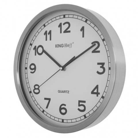 ZEGAR ŚCIENNY STALOWY 34cm MECHANIZM PŁYNĄCY KH-5026 KINGHOFF ZEGAR ŚCIENNY STALOWY 34cm MECHANIZM PŁYNĄCY KH-5026 KINGHOFF