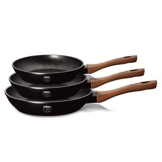 ZESTAW 3 PATELNI GRANITOWYCH BERLINGER HAUS EBONY ROSEWOOD BH-1727 BERLINGER HAUS