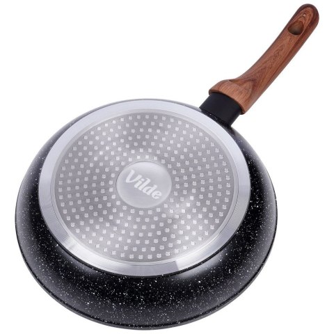 ZESTAW 3 PATELNI GRANITOWYCH BLACK&WOOD 20/24/28 cm 199011 VILDE