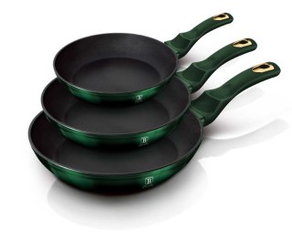 ZESTAW 3 PATELNI TYTANOWYCH BERLINGERHAUS BH-6168 EMERALD BERLINGER HAUS
