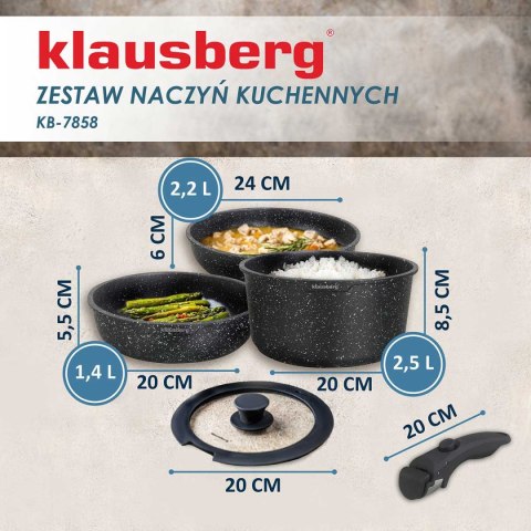 ZESTAW 5 ELEM. GARNKÓW MARMURKOWYCH  KB-7858 
