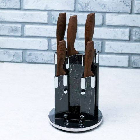 ZESTAW 5 KUCHENNYCH NOŻY W STOJAKU KLAUSBERG KB-7615 KLAUSBERG ZESTAW 5 KUCHENNYCH NOŻY W STOJAKU KLAUSBERG KB-7615 KLAUSBERG