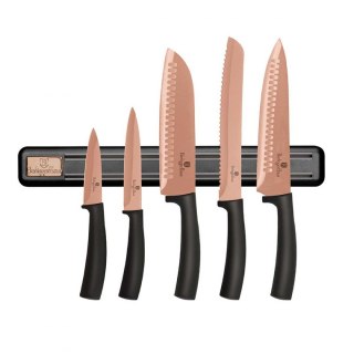 ZESTAW 5 NOŻY KUCHENNYCH Z LISTWĄ BERLINGER HAUS BH-2614 ROSE GOLD BERLINGER HAUS