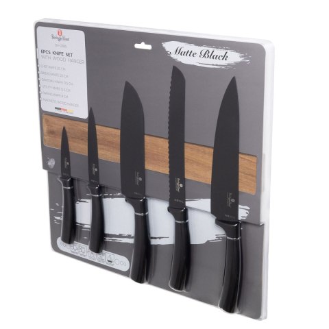 ZESTAW 5 NOŻY KUCHENNYCH Z LISTWĄ BERLINGER HAUS BH-2885 MATTE BLACK BERLINGER HAUS ZESTAW 5 NOŻY KUCHENNYCH Z LISTWĄ BERLINGER HAUS BH-2885 MATTE BLACK BERLINGER HAUS