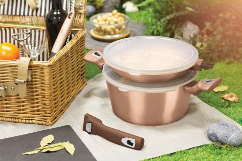 ZESTAW GARNKÓW GRANITOWYCH BERLINGER HAUS BH-7051 ROSE GOLD BERLINGER HAUS