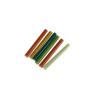 Klej do pistoletu na gorąco wkłady klejowe kolorowe z brokatem 6szt 11mm x 100mm