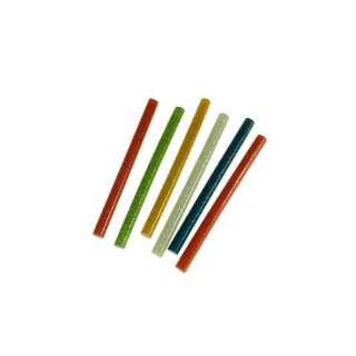 Klej do pistoletu na gorąco wkłady klejowe kolorowe z brokatem 6szt 7,2mm x 100mm