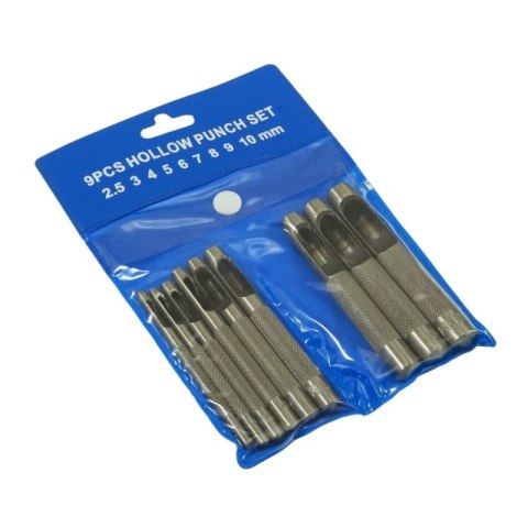 PRZEBIJAKI DO SKÓRY 2,5-10MM, ZESTAW 9 SZT. PRZEBIJAKI DO SKÓRY 2,5-10MM, ZESTAW 9 SZT.