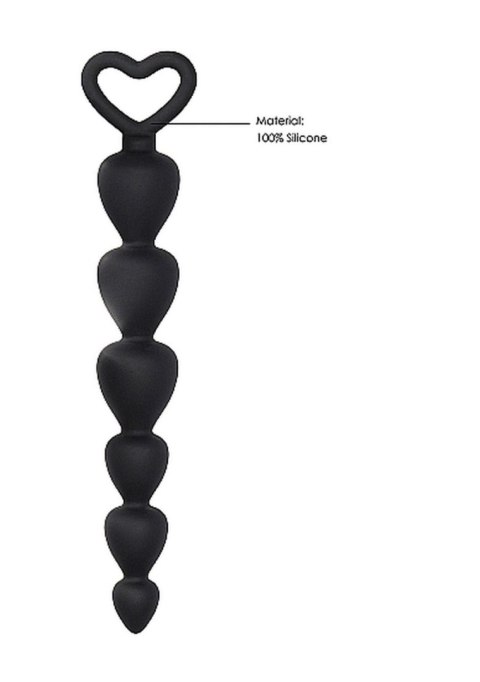 Korek koraliki analne zatyczka plug czarny 17,5 cm Korek koraliki analne zatyczka plug czarny 17,5 cm