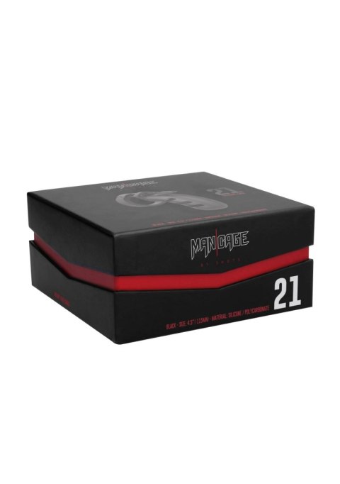 Model 21 - Chastity - 4.5"""" - Silicone Cock Cage - Black Model 21 - Chastity - 4.5"""" - Silicone Cock Cage - Black