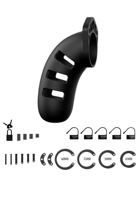 Model 21 - Chastity - 4.5"""" - Silicone Cock Cage - Black Model 21 - Chastity - 4.5"""" - Silicone Cock Cage - Black