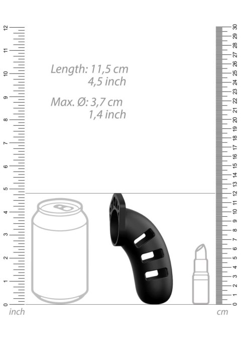 Model 21 - Chastity - 4.5"""" - Silicone Cock Cage - Black Model 21 - Chastity - 4.5"""" - Silicone Cock Cage - Black