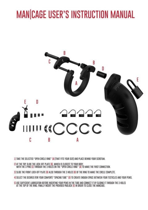 Model 21 - Chastity - 4.5"""" - Silicone Cock Cage - Black Model 21 - Chastity - 4.5"""" - Silicone Cock Cage - Black