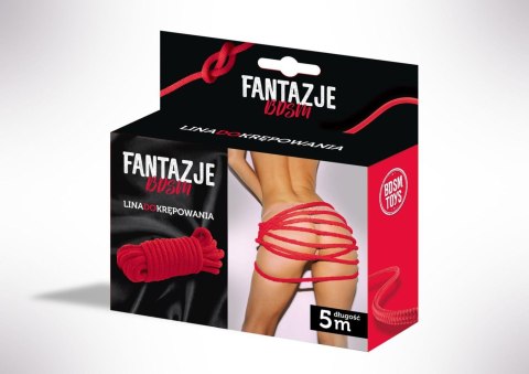 Linki Fantazje BDSM Lina do krępowania Czerwona Linki Fantazje BDSM Lina do krępowania Czerwona