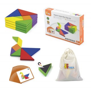 VIGA Tangram Drewniana Gra Logiczna Układanka Certyfikat FSC
