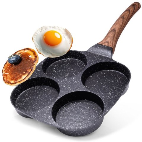 PATELNIA GRANITOWA DO JAJEK PLACUSZKÓW BURGERÓW BLACK&WOOD 199009 VILDE