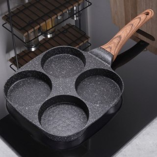 PATELNIA GRANITOWA DO JAJEK PLACUSZKÓW BURGERÓW BLACK&WOOD 199009 VILDE