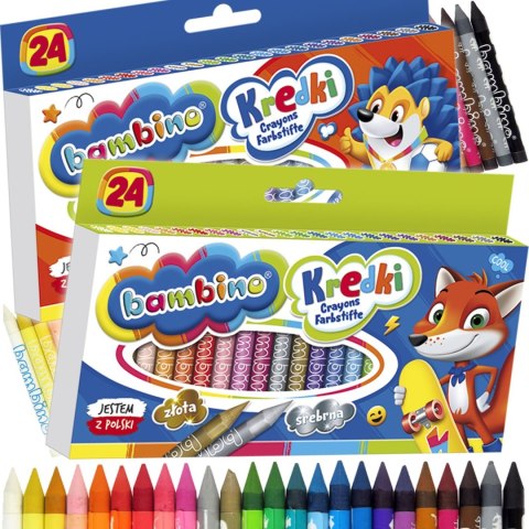 Bambino Kredki Z Glinki Kaolinowej 24 Kolorów Zestaw 0218 Bambino Kredki Z Glinki Kaolinowej 24 Kolorów Zestaw 0218