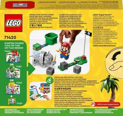 LEGO Super Mario Nosorożec Rambi Zestaw Rozszerzający 71420 LEGO Super Mario Nosorożec Rambi Zestaw Rozszerzający 71420