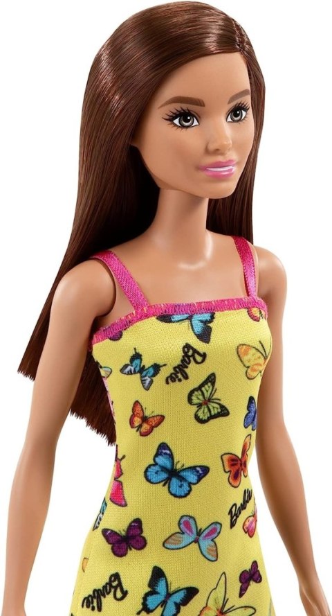 Barbie lalka HBV08 żółta sukienka Barbie lalka HBV08 żółta sukienka