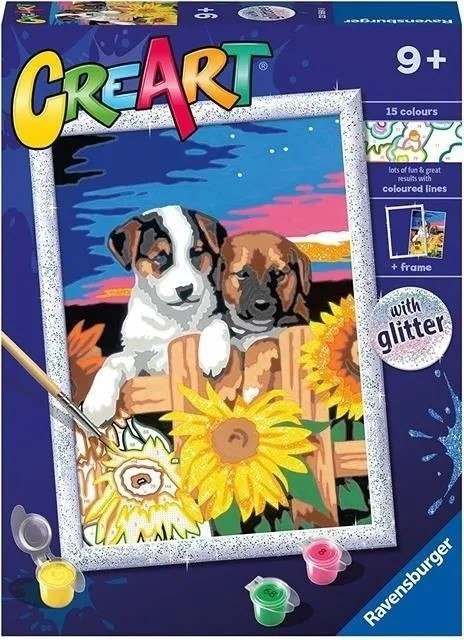CreArt Psiaki Malowanie Po Numerach Ravensburger 23569 CreArt Psiaki Malowanie Po Numerach Ravensburger 23569