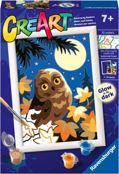 CreArt Sowa Nocą Malowanie Po Numerach Ravensburger 23711 CreArt Sowa Nocą Malowanie Po Numerach Ravensburger 23711
