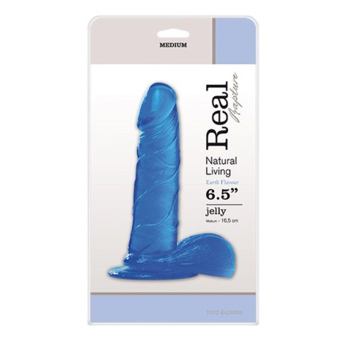 Grube zgrabne żelowe dildo jądra przyssawka 16cm Grube zgrabne żelowe dildo jądra przyssawka 16cm