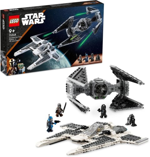 LEGO Star Wars Mandaloriański Myśliwiec Fang Fighter Kontra TIE Interceptor 75348 LEGO Star Wars Mandaloriański Myśliwiec Fang Fighter Kontra TIE Interceptor 75348