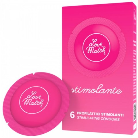 Stymulujące kobietę prezerwatywy love match 6szt Stymulujące kobietę prezerwatywy love match 6szt