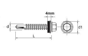 WKRĘT SAMOWIERTNY IMPAX Z EPDM OCYNKOWANY 5.5*38MM #5MM WKRĘT SAMOWIERTNY IMPAX Z EPDM OCYNKOWANY 5.5*38MM #5MM