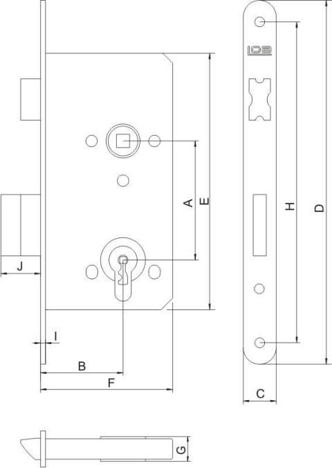ZAMEK WPUSZCZANY LOB 90MM NA WKŁADKĘ ŻÓŁTY ZAMEK WPUSZCZANY LOB 90MM NA WKŁADKĘ ŻÓŁTY